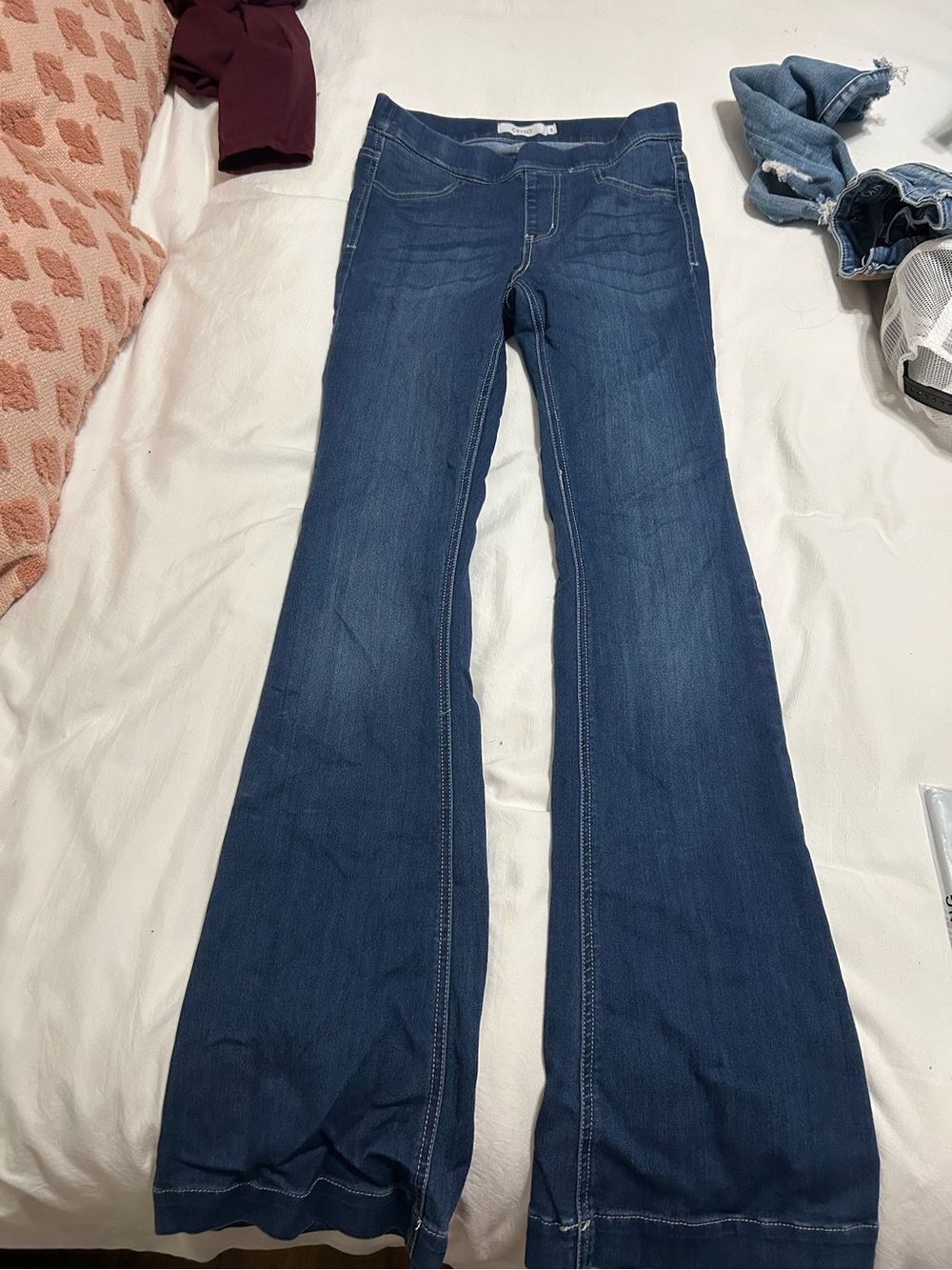 Cello Slim Flare Jeans in Dark Blue